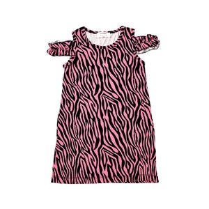 Trendyol Purple Zebra Patterned Cut Out Girl Knitted Dress vyobraziť