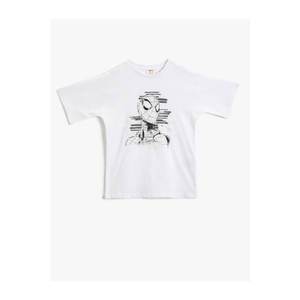 Koton Boy's White Changed Spiderman Licensed Cotton T-shirt vyobraziť