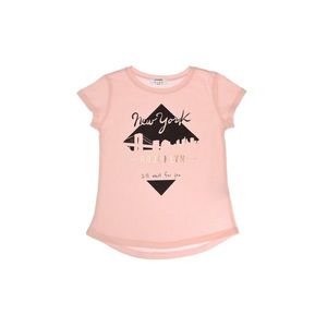 Trendyol Pink Printed Girl Knitted T-Shirt vyobraziť