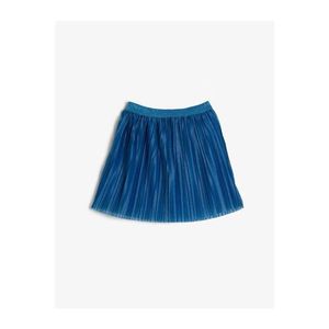 Koton Girl's Waist Glittery Elastic Pleated Medium Length Wide Skirt vyobraziť
