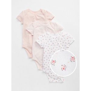 GAP Baby body first favorite floral short sleeve bodysuit, 3ks vyobraziť