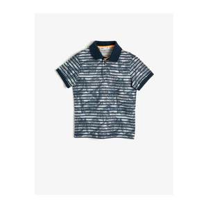 Koton Boy Blue Striped Patterned Polo Neck T-Shirt vyobraziť