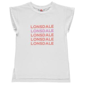 Lonsdale Longline T Shirt Junior Girls vyobraziť