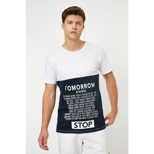 Koton Male White Design T-Shirt vyobraziť