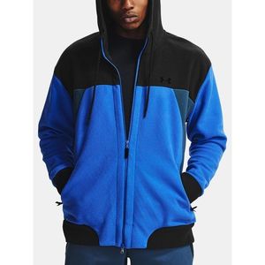 Under Armour Mikina Recover Fleece FZ Hoodie-BLU vyobraziť