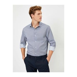 Koton Men's Cotton Poplin Patterned Shirt vyobraziť