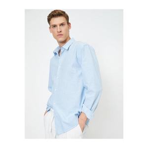 Koton Men's Blue Classic Yala Shirt vyobraziť
