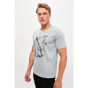 Trendyol Gray Men's Regular Fit T-Shirt vyobraziť