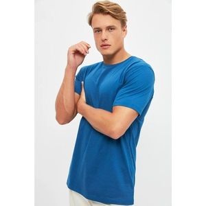 Trendyol Indigo Men's Regular Fit Crew Neck Short Sleeve Printed T-Shirt vyobraziť