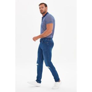 Trendyol Indigo Men's Destroyed Skinny Jeans vyobraziť