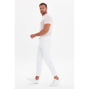 Trendyol White Men's Slim Crop Jeans vyobraziť