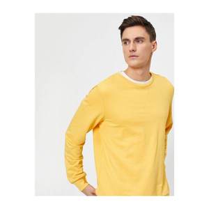 Koton Male Yellow Straight Sweatshirt vyobraziť