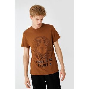 Koton Men's Camel Feather T-Shirt vyobraziť