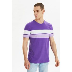 Trendyol Purple Men's Paneled T-Shirt vyobraziť