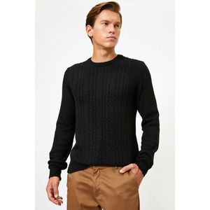 Koton Men's Black Sweater vyobraziť