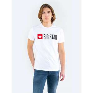 Big Star Man's T-shirt_ss T-shirt 151997 Cream Knitted-101 vyobraziť
