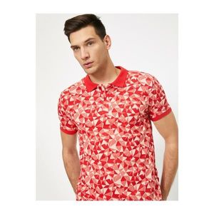 Koton Men's Red Patterned T-shirt vyobraziť