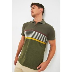 Trendyol Khaki Men's Short Sleeve Slim Fit Polo Neck T-shirt vyobraziť