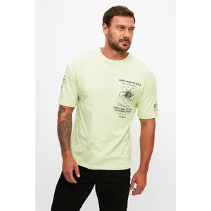 Trendyol Green men's printed T-shirt vyobraziť