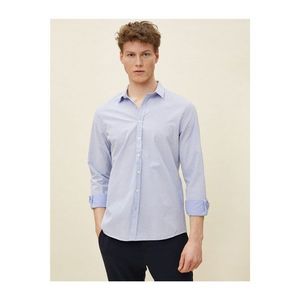 Koton Classic Collar Long Sleeve Patterned Poplin Fabric Shirt vyobraziť