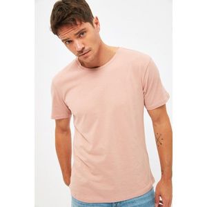 Trendyol Pink Men Regular Fit Crew Neck Short Sleeve Printed T-Shirt vyobraziť