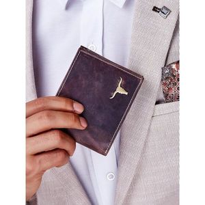 Men´s brown wallet with an emblem vyobraziť