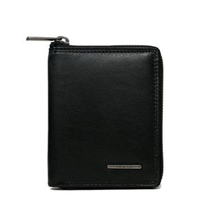 Men´s leather wallet with a black zip fastener vyobraziť