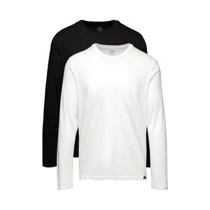 Lee Tričko Twin Pack Crew Ls Black White vyobraziť