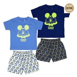 SHORT PAJAMAS GLOW IN THE DARK SINGLE JERSEY MICKEY vyobraziť