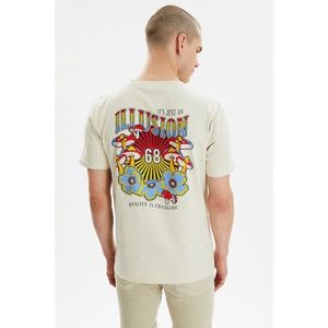 Trendyol Stone Men's Regular Fit Crew Neck Short Sleeve Printed T-Shirt vyobraziť