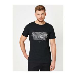 Koton Man Black Printed T-Shirt vyobraziť