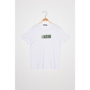 Trendyol White Men's T-Shirt vyobraziť