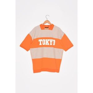 Trendyol Orange Men's Oversized Short Sleeve Polo Neck T-shirt vyobraziť