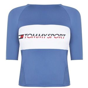 Tommy Sport Cropped Raglan T Shirt vyobraziť
