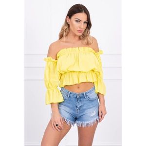 Off-the-shoulder blouse yellow vyobraziť