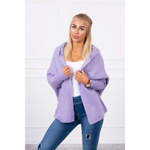 Hooded sweater with batwing sleeve purple vyobraziť