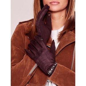 Soft, insulated gloves with brown studs vyobraziť