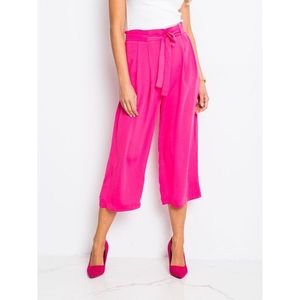 RUE PARIS wide dark pink pants vyobraziť