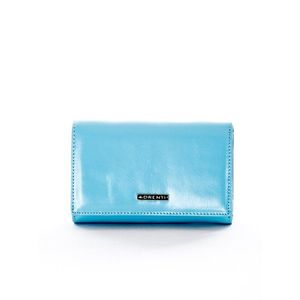 A women´s wallet made of natural leather, light blue vyobraziť