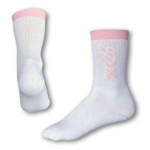 Styx classic white socks with pink inscription (H222) vyobraziť