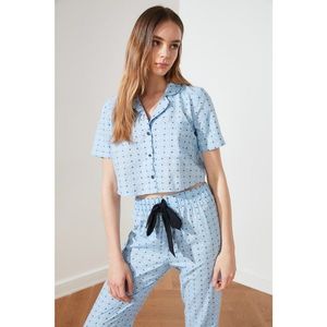Trendyol Blue Woven Pyjama Set vyobraziť