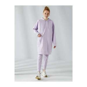 Koton Women's Purple Cotton Sweatpants vyobraziť