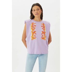 Trendyol Knitted T-Shirt With Lilac Wadding vyobraziť