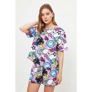 Trendyol Printed Knitted Pajamas Set vyobraziť