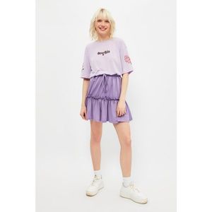 Trendyol Lilac Ruffle Knit Skirt vyobraziť