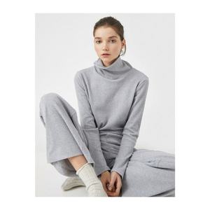 Koton Women's Gray Melange Pajama Top vyobraziť