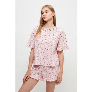 Trendyol Pink Lamb Patterned Knitted Pajamas Set vyobraziť