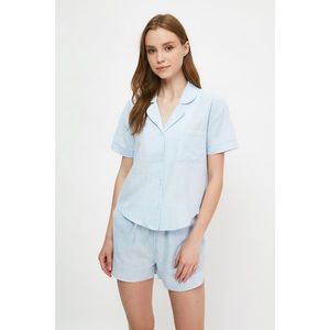Trendyol Blue Woven Pajamas Set vyobraziť