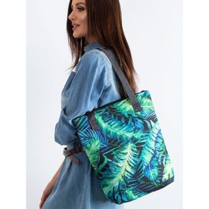 Green shoulder bag with print vyobraziť