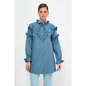 Trendyol Navy Blue Ribbon Veiling Tunic vyobraziť